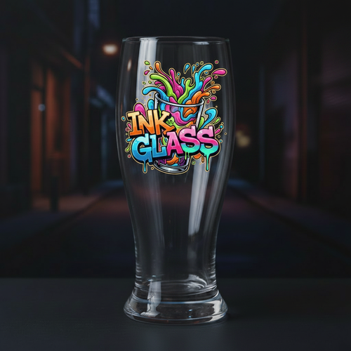 Vaso Garza - Ink Glass logo grande arriba